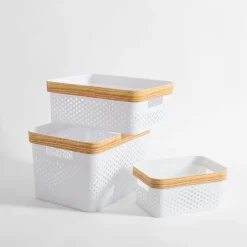 Kosz do przechowywania biały 26,5x18x12,5 cm