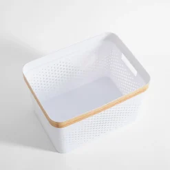 Kosz do przechowywania biały 36x27x24 cm