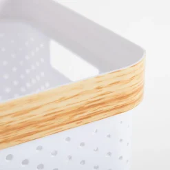 Kosz do przechowywania biały 36x27x24 cm