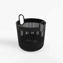 Kosz do przechowywania czarny 18x18x16,5 cm