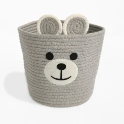 Kosz do przechowywania jasnoszary MIŚ 22x22x23 cm