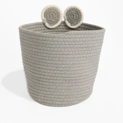 Kosz do przechowywania jasnoszary MIŚ 22x22x23 cm