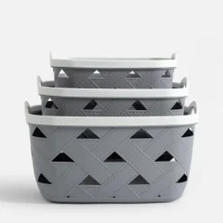 Kosz do przechowywania szary 30x23,2x16,8 cm