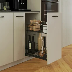 Kosz dolny cargo mini do kuchni metal grafit 30/2 (10/MZMF) INSIDE