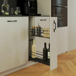 Kosz dolny cargo mini do kuchni metal grafit 15/2 (10/MZMF) INSIDE