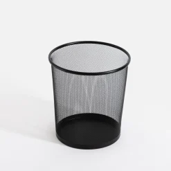 Kosz na śmieci metalowy czarny 8 L