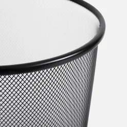 Kosz na śmieci metalowy czarny 8 L