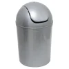 Kosz na śmieci z obrotową klapą srebrny 5 l