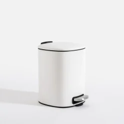 Kosz na śmieci z pedałem biały mat 5 l