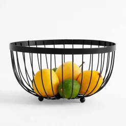 Koszyk na owoce, czarny, 25,5 cm