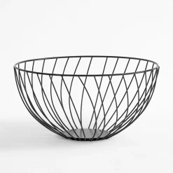 Koszyk na owoce, czarny, 25 cm