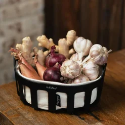 Koszyk na pieczywo czarny LIVIO