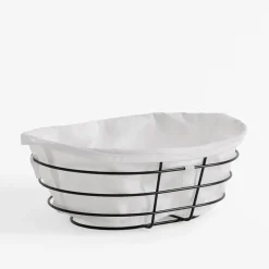 Koszyk na pieczywo z bawełnianym wkładem 29x21 cm