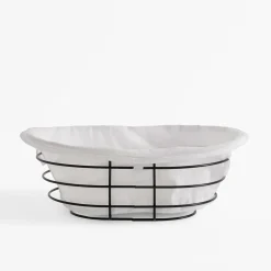 Koszyk na pieczywo z bawełnianym wkładem 29x21 cm