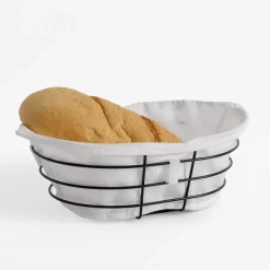 Koszyk na pieczywo z bawełnianym wkładem 29x21 cm