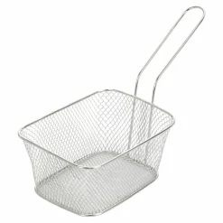 Koszyk ze stali nierdzewnej z rączką do serwowania frytek duży