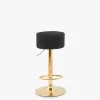 Krzesło barowe czarno-złote GALIA