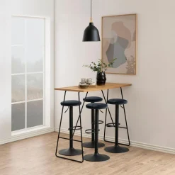 Krzesło barowe GRANGE ciemnoszare