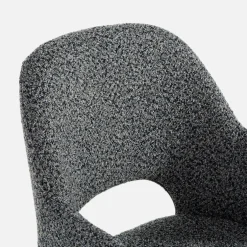 Krzesło barowe tapicerowane szare FILIE