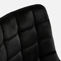 Krzesło barowe welurowe czarne ABADA