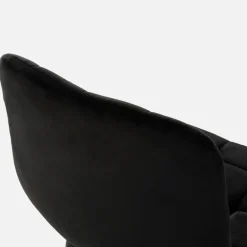 Krzesło barowe welurowe czarne ABADA