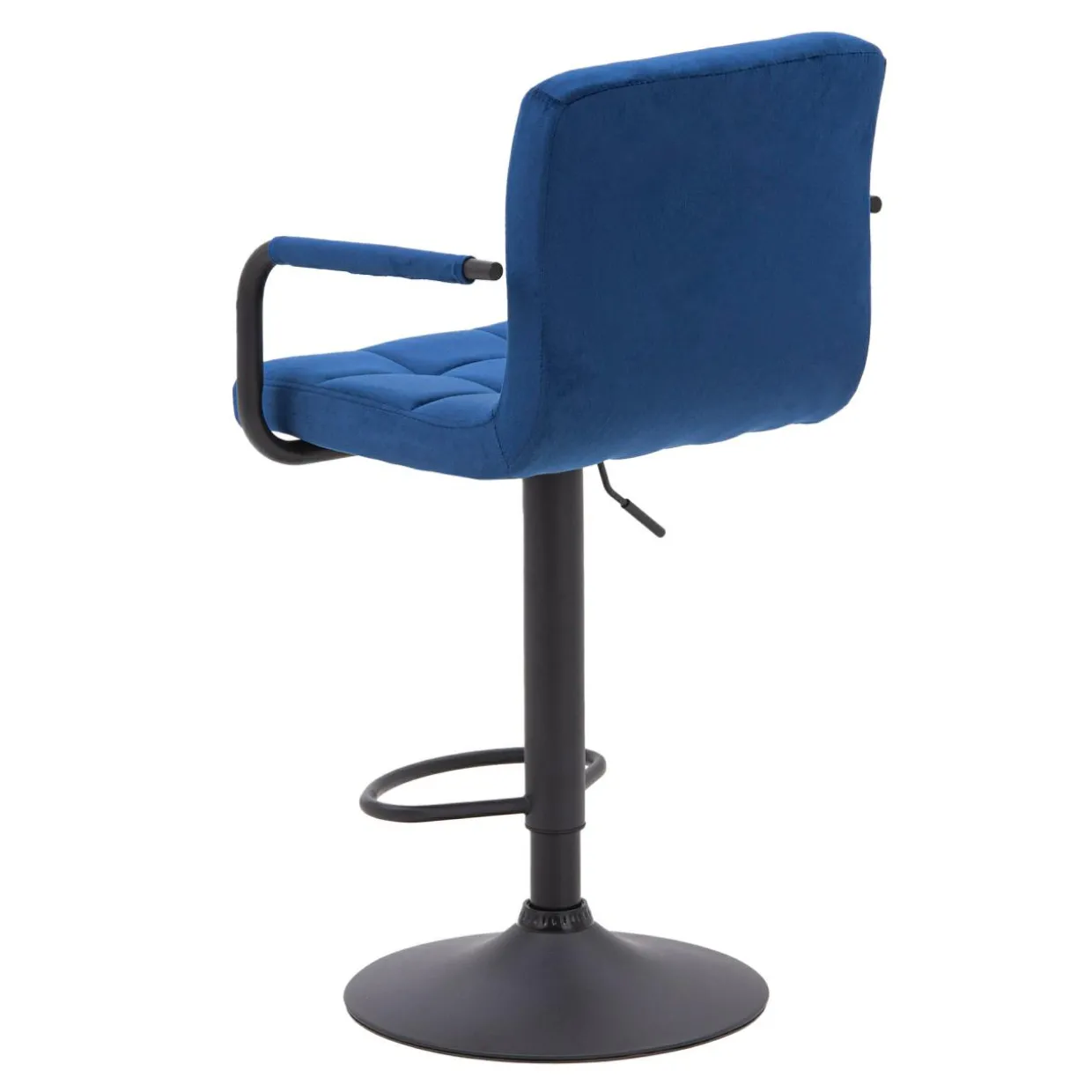 Krzesło barowe welurowe granatowe UCEDO