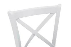 Krzesło białe drewniane czarne siedzisko FRESCO