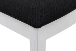 Krzesło białe drewniane czarne siedzisko FRESCO