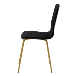 Krzesło czarne na złotych nogach VINGE