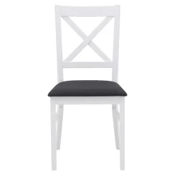 Krzesło do jadalni krzyżowe białe ZAYDEN