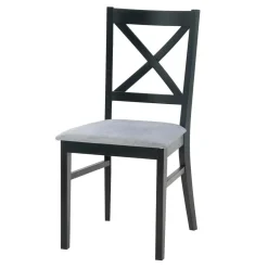 Krzesło do jadalni krzyżowe czarne ZAYDEN
