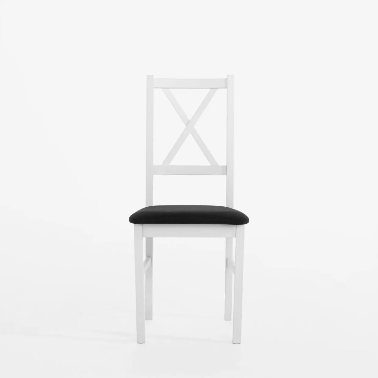 Krzesło drewniane biało-czarne RUBON