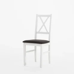 Krzesło drewniane biało-czarne RUBON