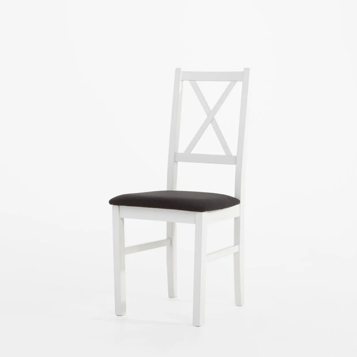 Krzesło drewniane biało-czarne RUBON