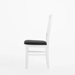 Krzesło drewniane biało-czarne RUBON