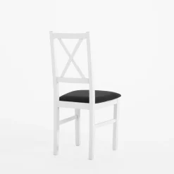 Krzesło drewniane biało-czarne RUBON