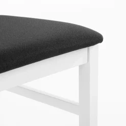 Krzesło drewniane biało-czarne RUBON