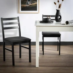 Krzesło drewniane czarne SAFIRO