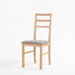 Krzesło drewniane szarobeżowe DIGAN