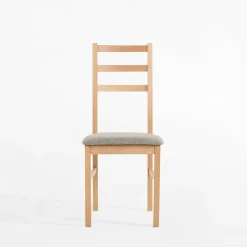 Krzesło drewniane szarobeżowe DIGAN