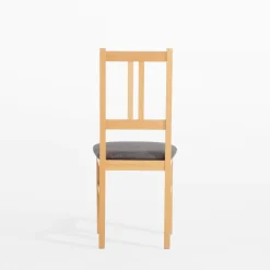 Krzesło drewniane z szarym siedziskiem ONTIKA II