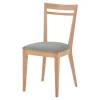 Krzesło drewniane z szarym siedziskiem ERIN