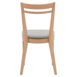 Krzesło drewniane z szarym siedziskiem ERIN