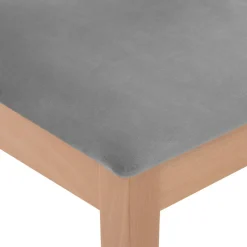 Krzesło drewniane z szarym siedziskiem ERIN