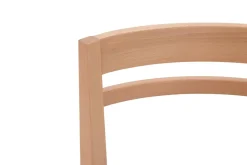 Krzesło drewniane z szarym siedziskiem ERIN