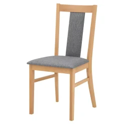 Krzesło drewniane z tapicerowanym siedziskiem NIKAS
