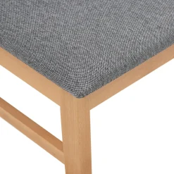 Krzesło drewniane z tapicerowanym siedziskiem NIKAS