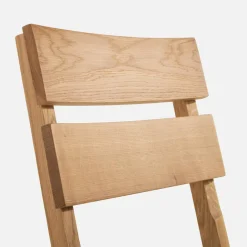 Krzesło drewniane ze skórą naturalną LEVKE