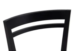 Krzesło drewniane ze srebrnym siedziskiem ERIN