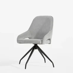 Krzesło obrotowe tapicerowane LAZONES szare